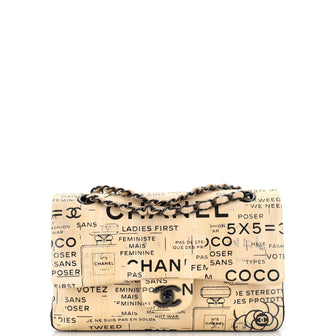 Chanel Classic Double Flap Bag Hand Painted Lambskin Medium