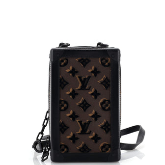 Louis Vuitton Vertical Soft Trunk Bag Monogram Tuffetage Canvas Brown