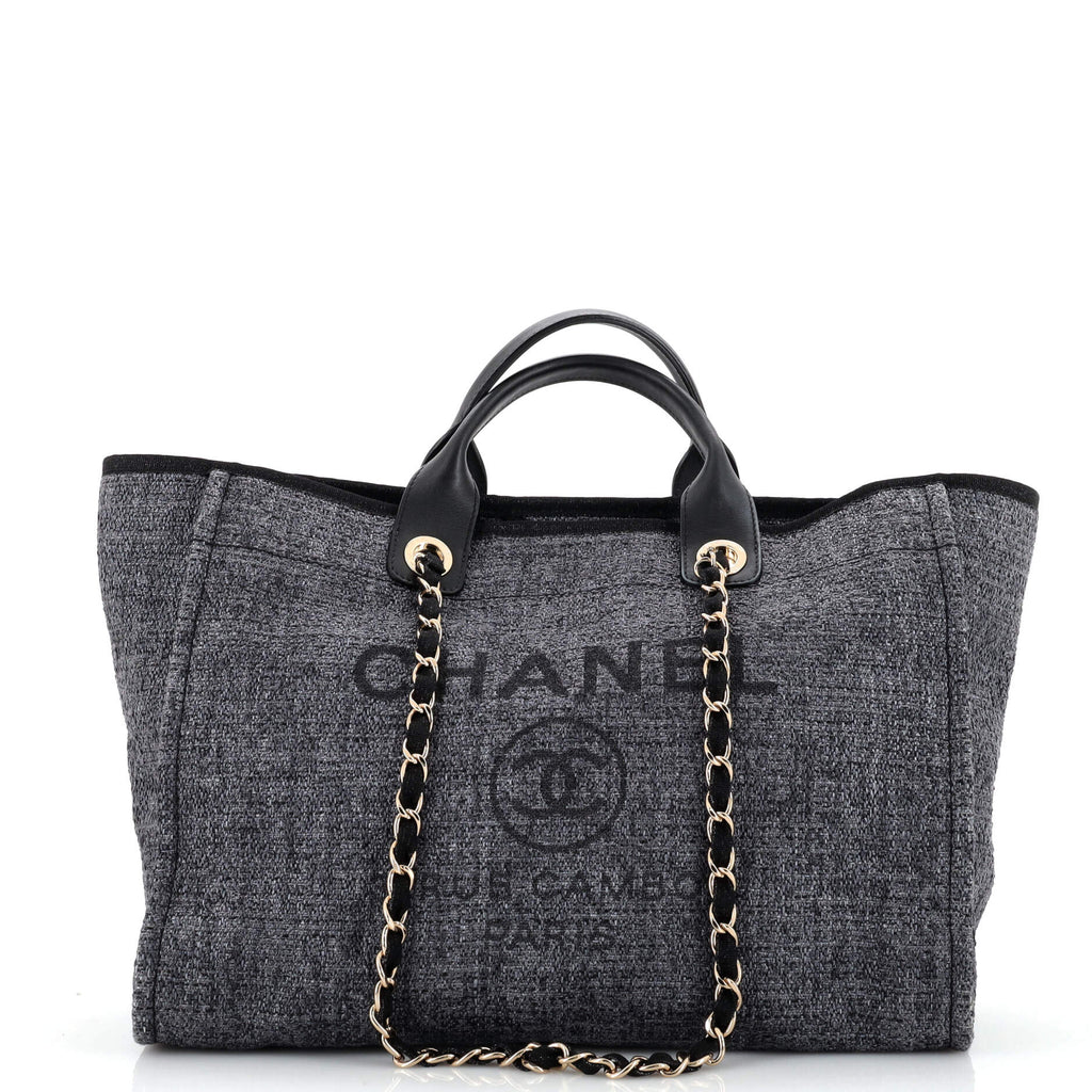 Chanel Deauville Tote Raffia with Glitter Detail Small - ShopStyle