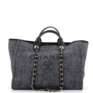 Chanel Deauville Tote Raffia with Glitter Detail Medium