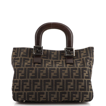 Fendi Vintage FF Handle Tote Zucca Canvas Small