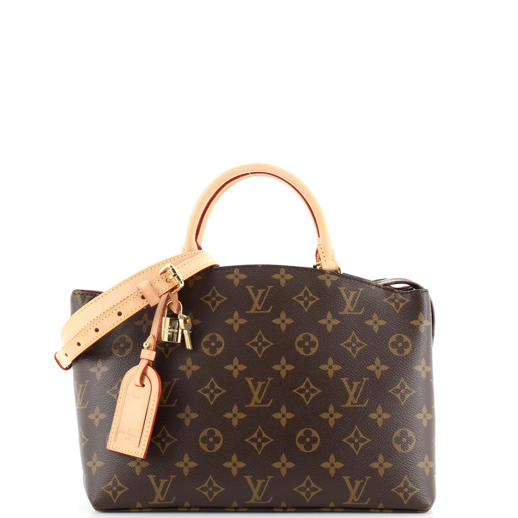 Louis Vuitton Monogram Bag With Black Leather - 205 For Sale on