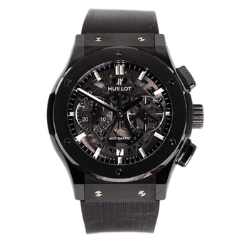 Hublot Classic Fusion Aerofusion Black Magic Chronograph Automatic Watch Ceramic and Rubber 45