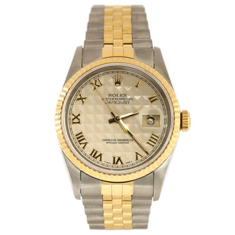 Rolex Oyster Perpetual Datejust Automatic Watch Stainless Steel and Yellow Gold 36