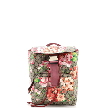 Gucci Buckle Backpack Blooms Print GG Coated Canvas Small