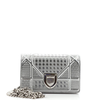 Christian Dior Diorama Flap Bag Cannage Embossed Calfskin Baby