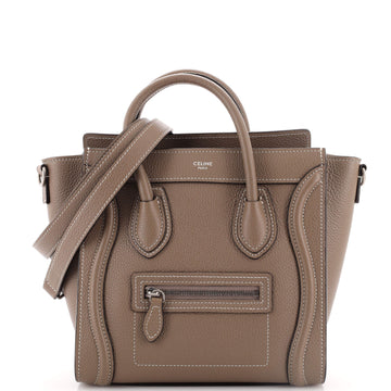 Celine Luggage Bag Grainy Leather Nano
