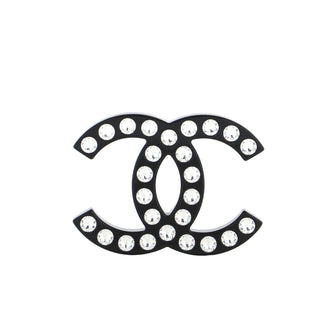 Chanel CC Brooch Resin with Crystals