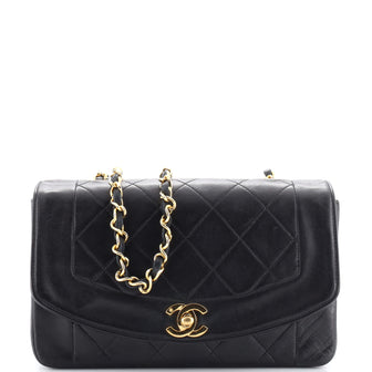 Chanel Vintage Diana Flap Bag Quilted Lambskin Small