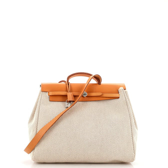 Hermes Herbag Toile and Leather MM