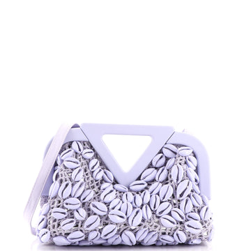 Bottega Veneta Point Shoulder Bag Shell Embellished Crochet Small