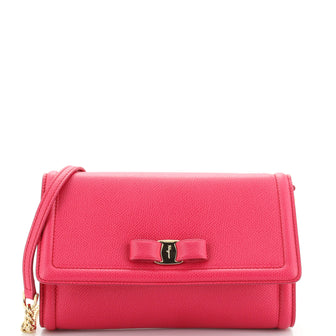 Salvatore Ferragamo Ginny Chain Wallet Saffiano Leather