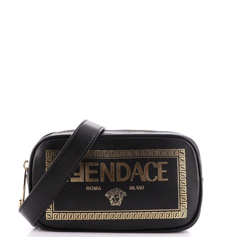 Versace x Fendi Fendace Logo Camera Bag Printed Leather