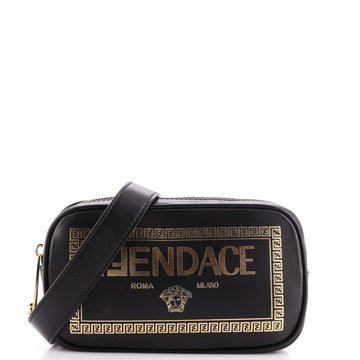 Versace x Fendi Fendace Logo Camera Bag Printed Leather