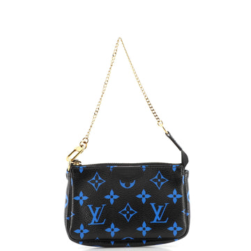 Louis Vuitton Pochette Accessoires Digital Blue Monogram Canvas Mini