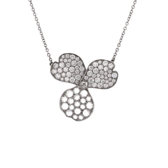 Tiffany & Co. Paper Flowers Pendant Necklace Platinum with Pave Diamonds Large