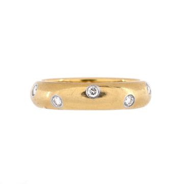 Tiffany & Co. Etoile Band Ring 18K Yellow Gold and Platinum with Diamonds