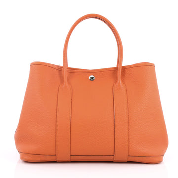 Hermes Garden Party Tote Leather 36 Orange 2058901
