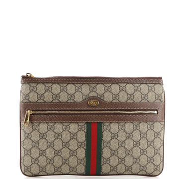 Gucci Ophidia Zip Pouch GG Coated Canvas Large