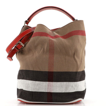 Burberry Ashby Bag House Check Canvas Medium