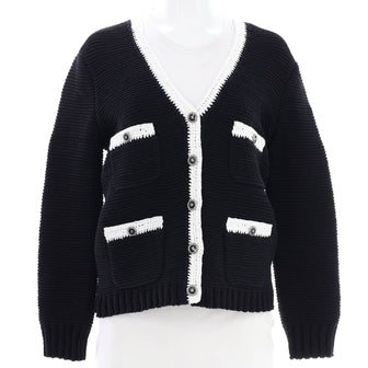 Chanel Women's CC Four Pocket Cardigan Cotton and Polyamide