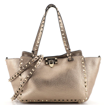Valentino Garavani Rockstud Tote Pebbled Leather Small
