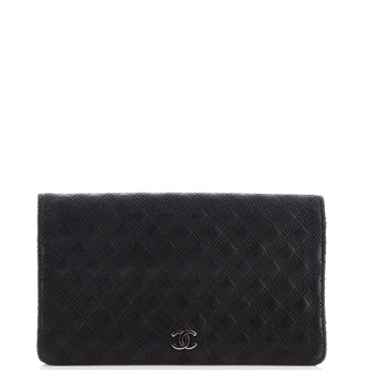 Chanel L-Yen Wallet Stitched Leather