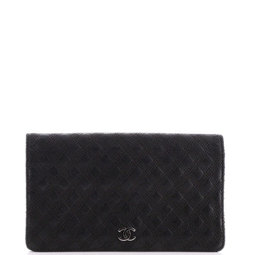 Chanel L-Yen Wallet Stitched Leather