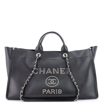 Chanel Deauville Tote Studded Caviar Large
