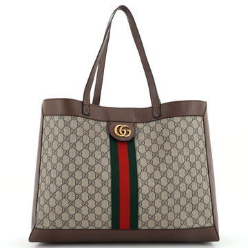 Gucci Ophidia Soft Open Tote GG Coated Canvas East West