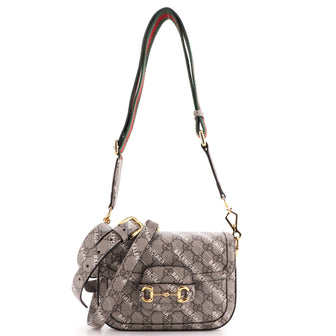 Gucci x Balenciaga The Hacker Project Horsebit 1955 Shoulder Bag GG Coated Canvas Mini
