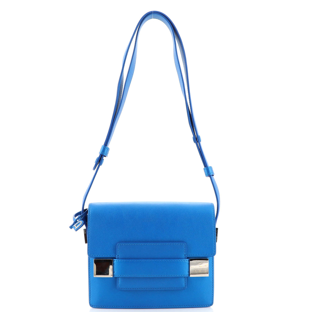 Delvaux Madame Shoulder Bag Leather Mini Blue 2059811