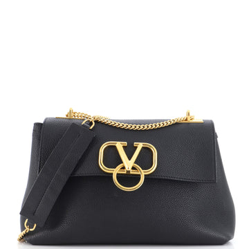Valentino Garavani VRing Chain Shoulder Bag Leather Medium