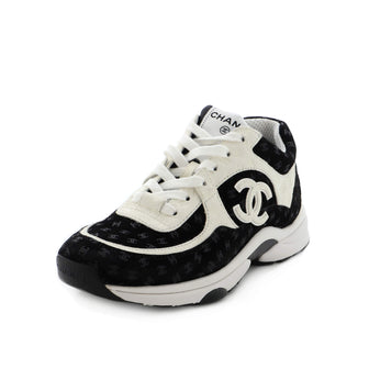 Chanel Low Top Trainer Suede White Black (Women's)