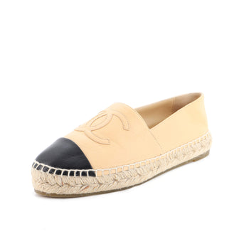 Chanel Women's CC Cap Toe Espadrilles Leather