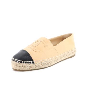 Chanel Women's CC Cap Toe Espadrilles Leather