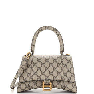Gucci x Balenciaga The Hacker Project Hourglass Top Handle Bag GG Coated Canvas Small