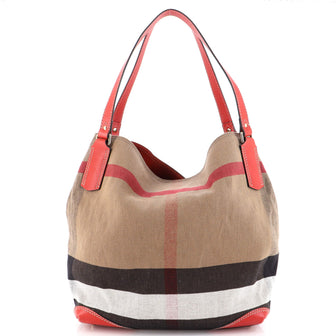 Burberry Maidstone Tote Mega Check Canvas Medium