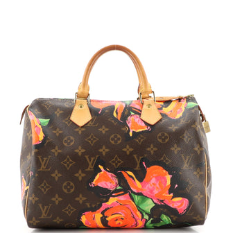 Louis Vuitton Speedy Handbag Limited Edition Monogram Roses 30