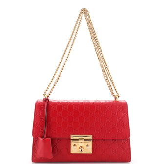 Gucci Padlock Shoulder Bag Guccissima Leather Medium