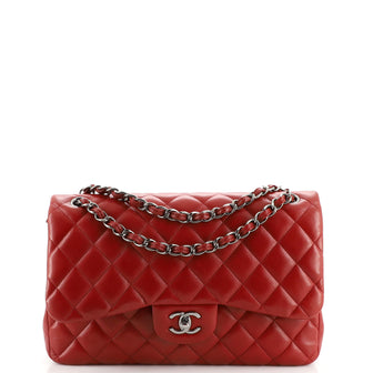 Chanel Classic Double Flap Bag Quilted Lambskin Jumbo