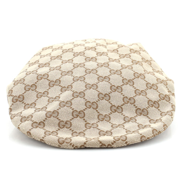 GUCCIラフィアハット新古品サイズMロンハーマン阪急 Gucci Flat Cap GG Canvas Large 206085