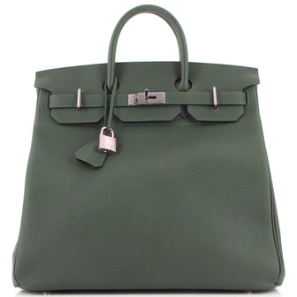 HAC Birkin Bag Vert Foncé Togo with Palladium Hardware 40