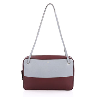 Celine Bicolor Side Lock Bag Leather Medium Red 2061201