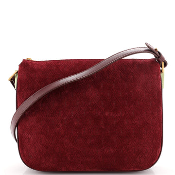 Saint Laurent Zip Crossbody Bag Monogram All Over Suede Small