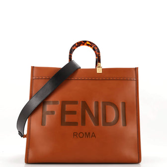 Fendi Sunshine Shopper Tote Leather Medium