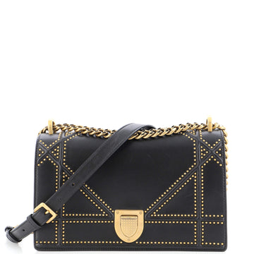 Christian Dior Diorama Flap Bag Studded Leather Small