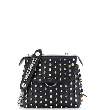 Fendi Back to School Backpack Crystal Embellished Leather Mini