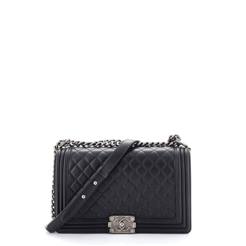Chanel Boy Flap Bag Quilted Calfskin New Medium