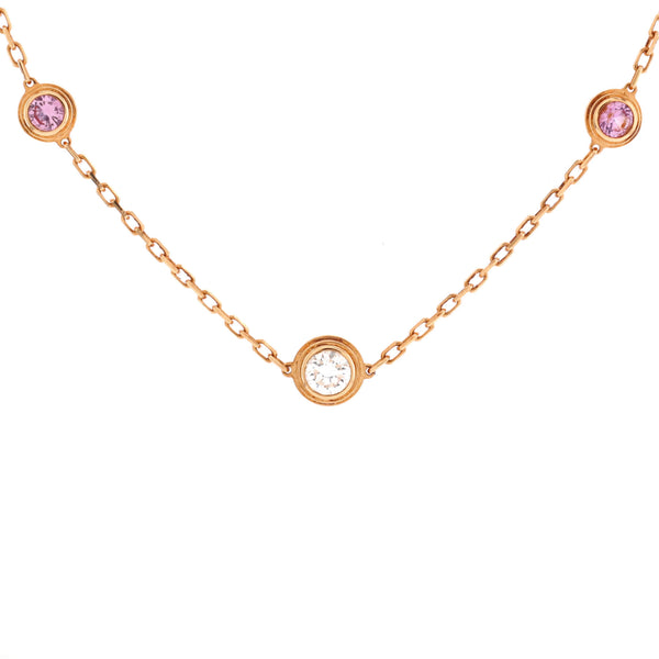 CARTIER 18K Pink Gold Diamond SM D'Amour Pendant Necklace 1345624 |  FASHIONPHILE